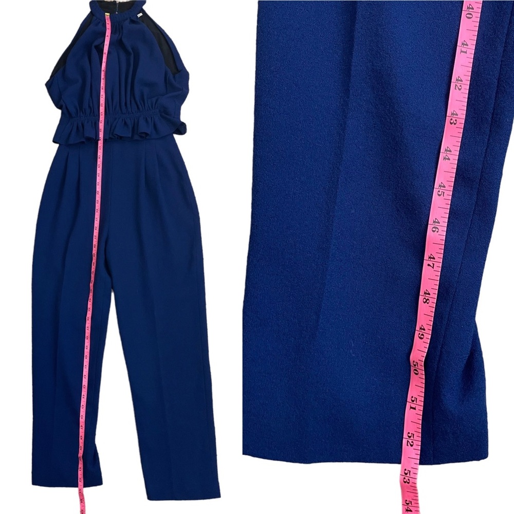 Emilia Wickstead Navy Halter Neck Jumpsuit - Picture 13 of 15